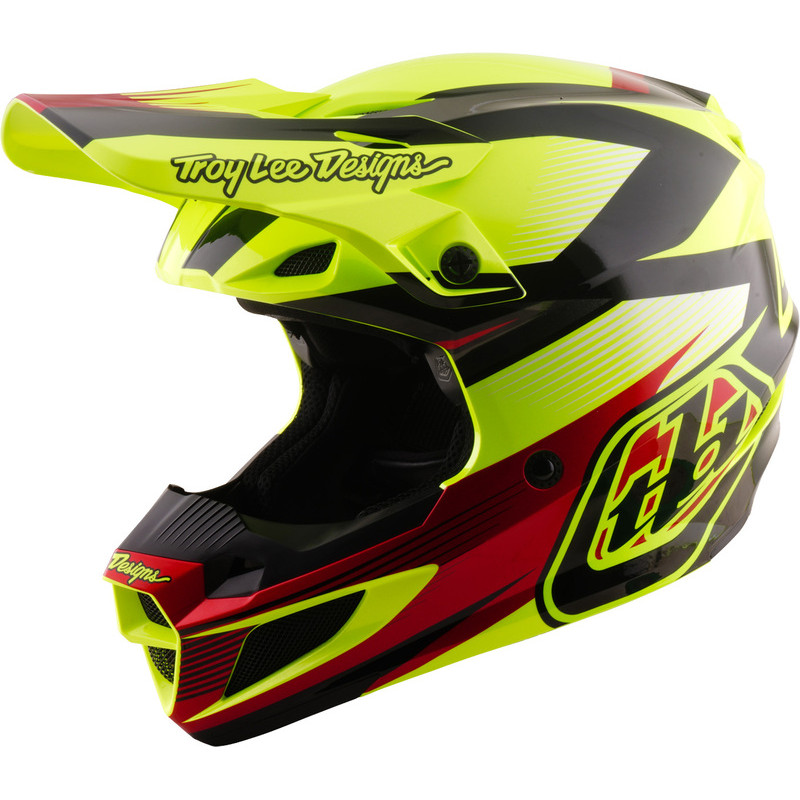 Casque TROY LEE DESIGNS SE5 Polycarbonate Mips Ripper - jaune fluo