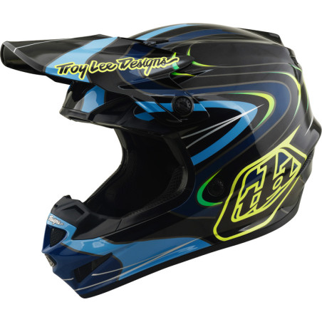 Casque enfant TROY LEE DESIGNS GP Pro Mips Pulse - noir/jaune fluo