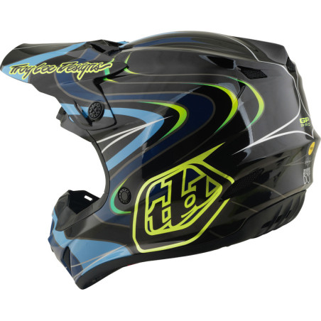 Casque enfant TROY LEE DESIGNS GP Pro Mips Pulse - noir/jaune fluo