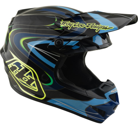 Casque enfant TROY LEE DESIGNS GP Pro Mips Pulse - noir/jaune fluo