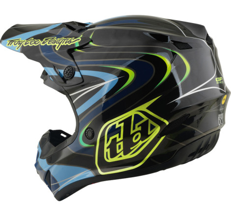 Casque enfant TROY LEE DESIGNS GP Pro Mips Pulse - noir/jaune fluo