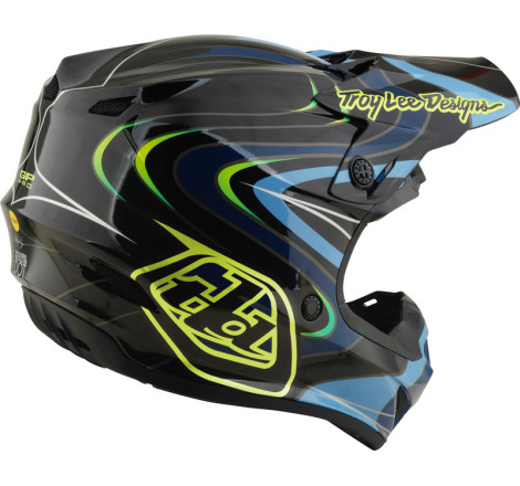 Casque enfant TROY LEE DESIGNS GP Pro Mips Pulse - noir/jaune fluo