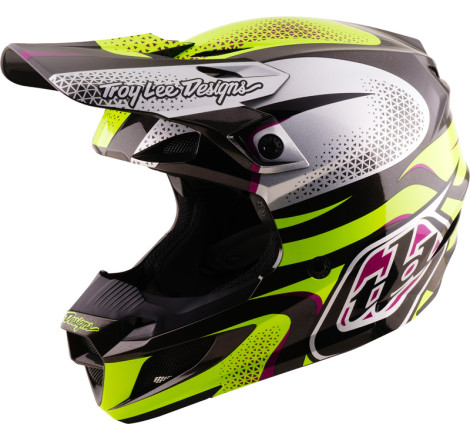Casque TROY LEE DESIGNS SE5 Polycarbonate Mips Aura - jaune/noir
