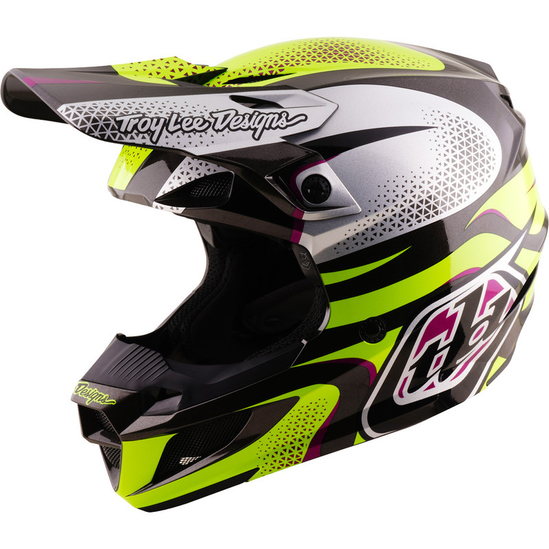 Casque TROY LEE DESIGNS SE5 Polycarbonate Mips Aura - jaune/noir