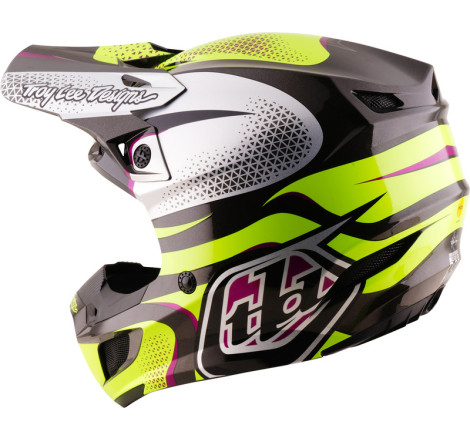 Casque TROY LEE DESIGNS SE5 Polycarbonate Mips Aura - jaune/noir