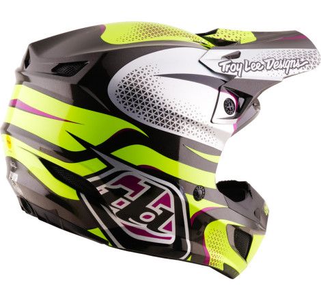 Casque TROY LEE DESIGNS SE5 Polycarbonate Mips Aura - jaune/noir