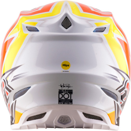 Casque TROY LEE DESIGNS SE5 Carbon Mips Boltz - Navy/blanc