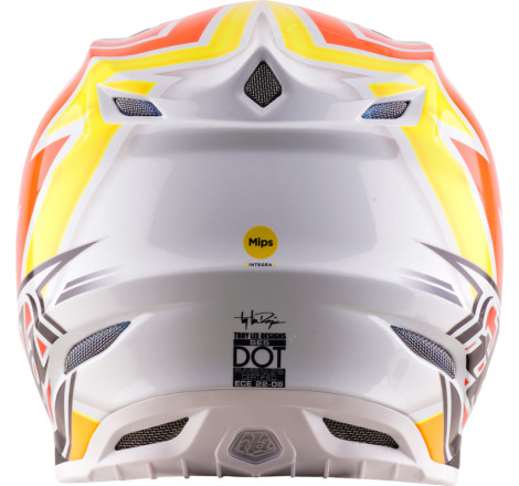 Casque TROY LEE DESIGNS SE5 Carbon Mips Boltz - Navy/blanc