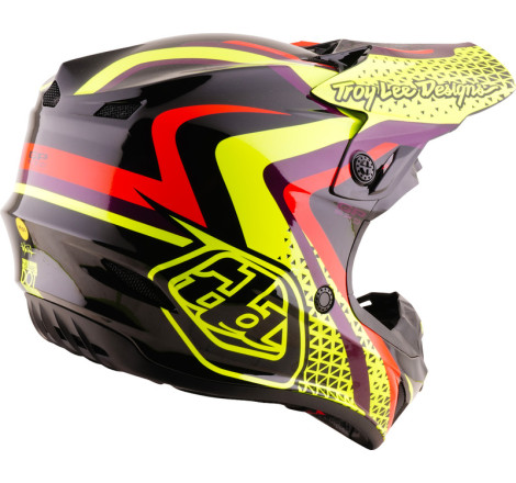 Casque enfant TROY LEE DESIGNS GP Pro Mips Slides - noir/jaune