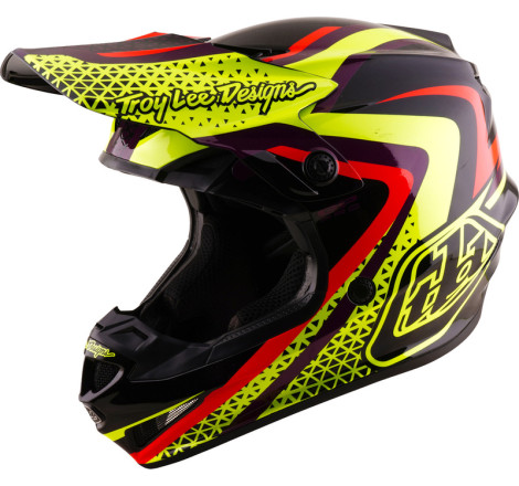 Casque enfant TROY LEE DESIGNS GP Pro Mips Slides - noir/jaune