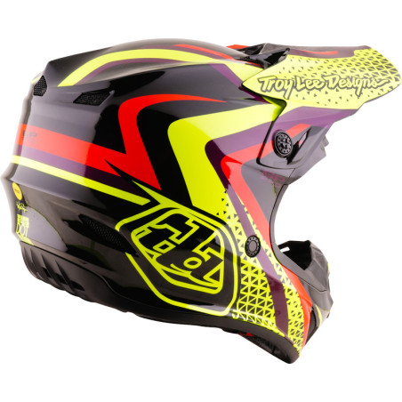 Casque enfant TROY LEE DESIGNS GP Pro Mips Slides - noir/jaune