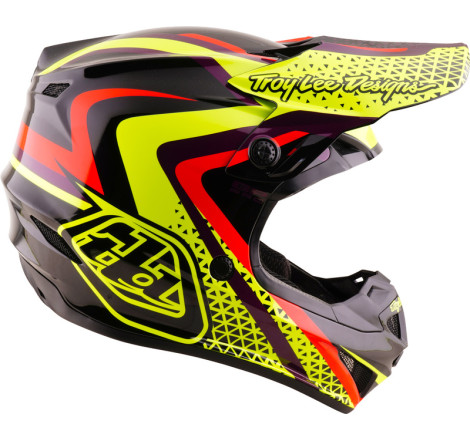Casque enfant TROY LEE DESIGNS GP Pro Mips Slides - noir/jaune