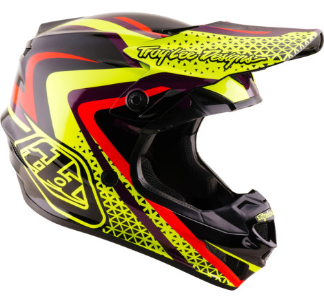 Casque enfant TROY LEE DESIGNS GP Pro Mips Slides - noir/jaune