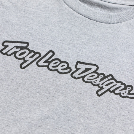 T-Shirt TROY LEE DESIGNS Long Sleeve Signature - Gray Heather