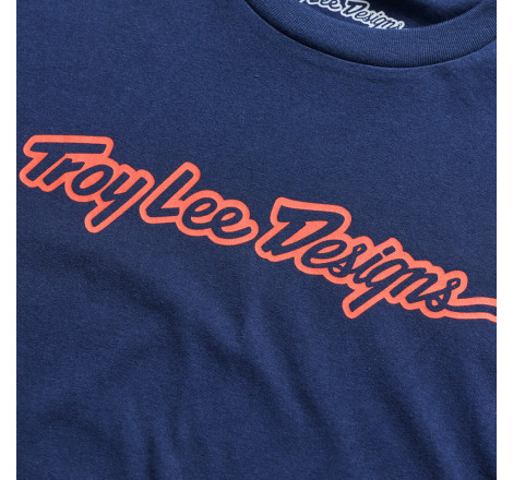 T-Shirt TROY LEE DESIGNS Long Sleeve Signature - Navy