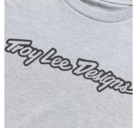 T-Shirt TROY LEE DESIGNS Long Sleeve Signature - Gray Heather