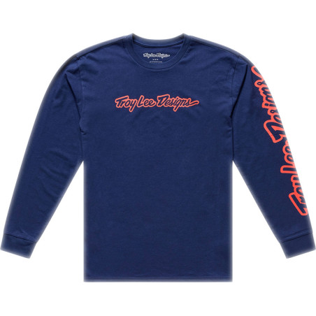 T-Shirt TROY LEE DESIGNS Long Sleeve Signature - Navy