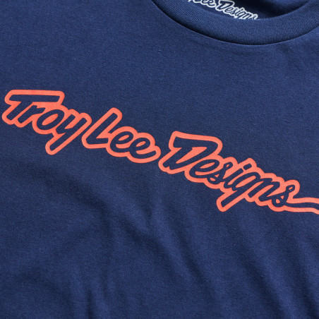 T-Shirt TROY LEE DESIGNS Long Sleeve Signature - Navy