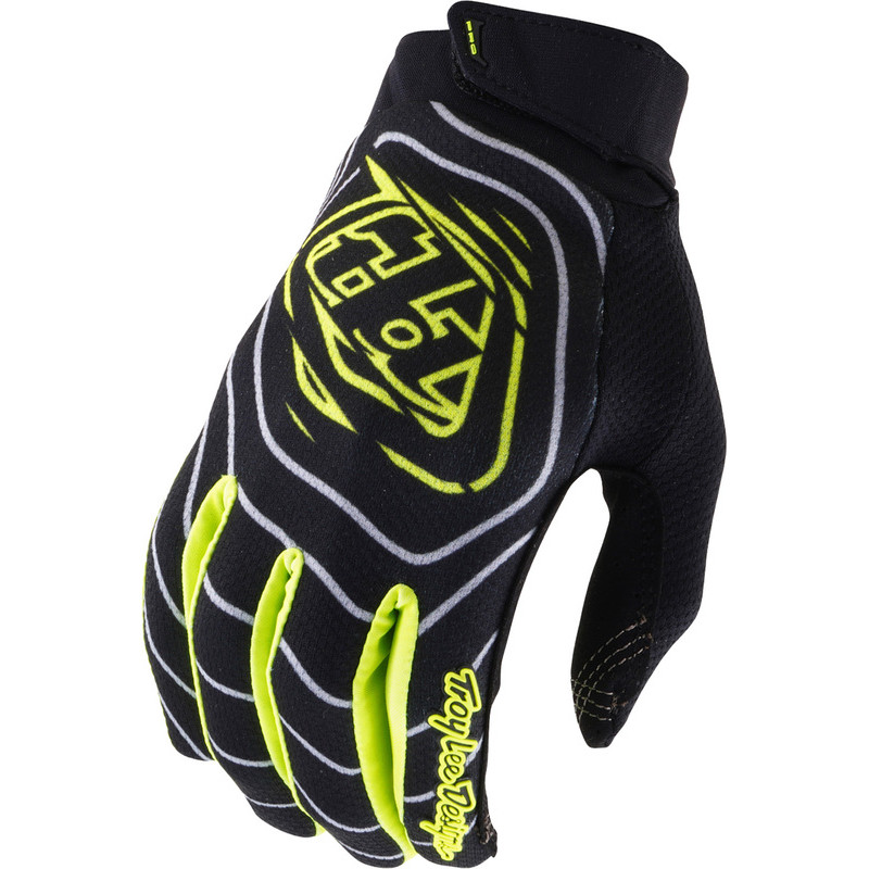 Gants TROY LEE DESIGNS GP PRO Stagger - Gunmetal/Neo Yellow