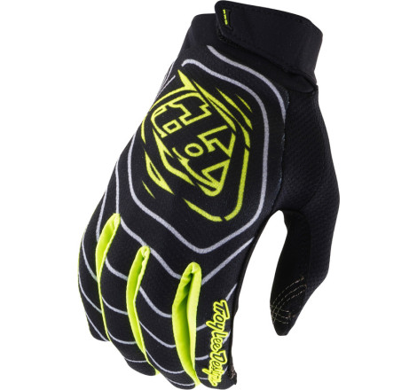 Gants TROY LEE DESIGNS GP PRO Stagger - Gunmetal/Neo Yellow