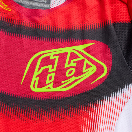 Maillot enfant TROY LEE DESIGNS SE Pro Illusion - rouge/noir