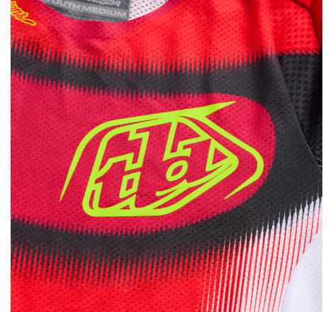 Maillot enfant TROY LEE DESIGNS SE Pro Illusion - rouge/noir