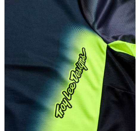 Maillot TROY LEE DESIGNS GP Pro Imprint - gris/Flo Yellow