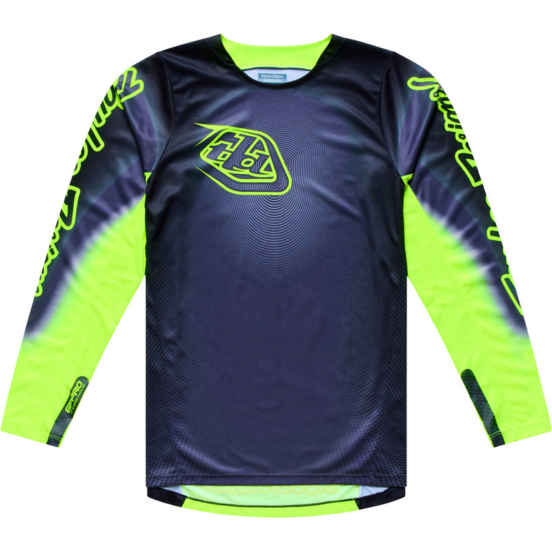 Maillot TROY LEE DESIGNS GP Pro Imprint - gris/Flo Yellow