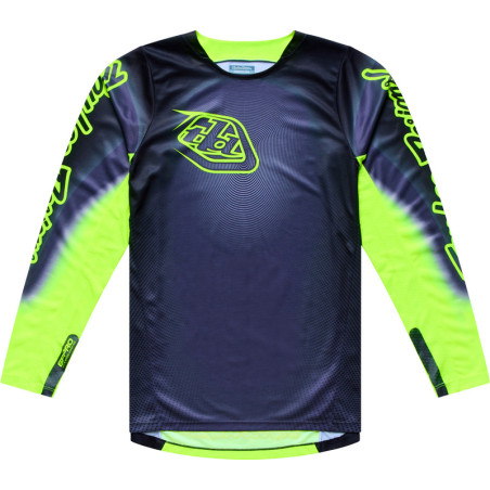 Maillot TROY LEE DESIGNS GP Pro Imprint - gris/Flo Yellow