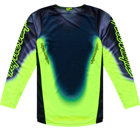 Maillot TROY LEE DESIGNS GP Pro Imprint - gris/Flo Yellow