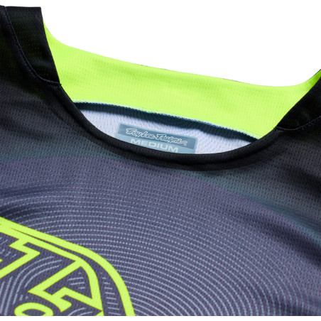 Maillot TROY LEE DESIGNS GP Pro Imprint - gris/Flo Yellow