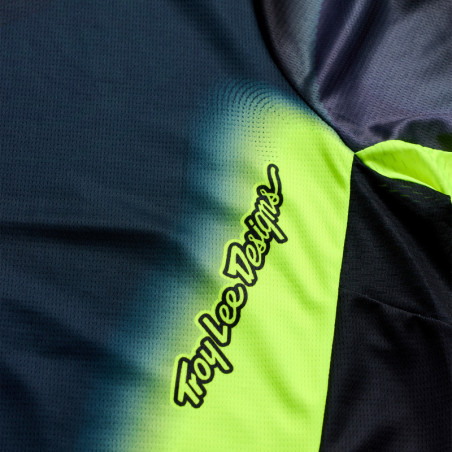 Maillot TROY LEE DESIGNS GP Pro Imprint - gris/Flo Yellow