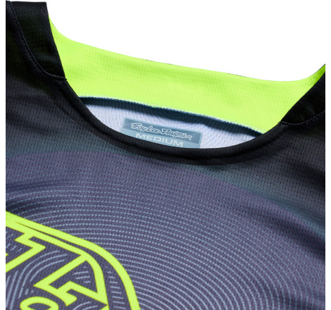 Maillot TROY LEE DESIGNS GP Pro Imprint - gris/Flo Yellow