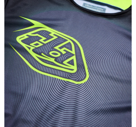 Maillot TROY LEE DESIGNS GP Pro Imprint - gris/Flo Yellow