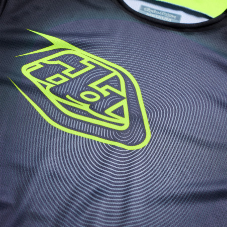 Maillot TROY LEE DESIGNS GP Pro Imprint - gris/Flo Yellow