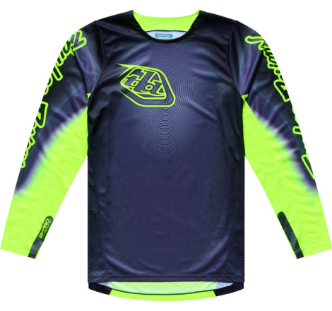 Maillot TROY LEE DESIGNS GP Pro Imprint - gris/Flo Yellow