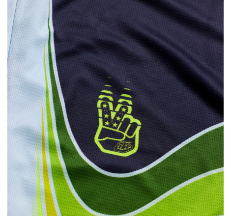 Maillot TROY LEE DESIGNS GP Pro Stagger - Gunmetal/Neo Yellow