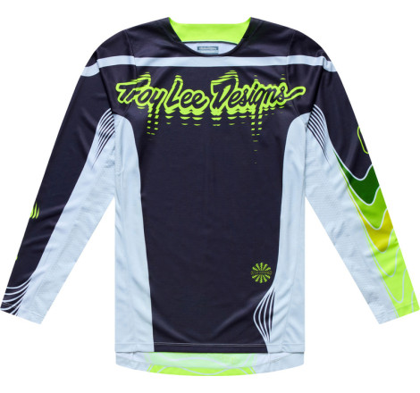 Maillot TROY LEE DESIGNS GP Pro Stagger - Gunmetal/Neo Yellow