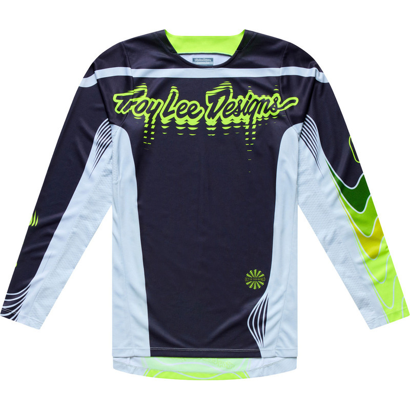 Maillot TROY LEE DESIGNS GP Pro Stagger - Gunmetal/Neo Yellow