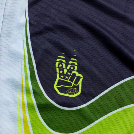 Maillot TROY LEE DESIGNS GP Pro Stagger - Gunmetal/Neo Yellow