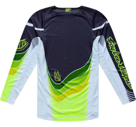 Maillot TROY LEE DESIGNS GP Pro Stagger - Gunmetal/Neo Yellow