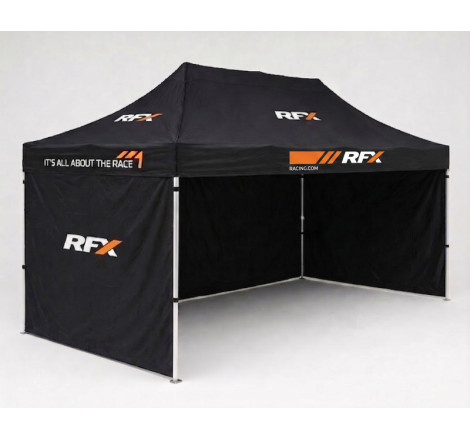 Tonnelle de paddock RFX Home Track 4,5 x 3 m avec 3 cloisons amovibles