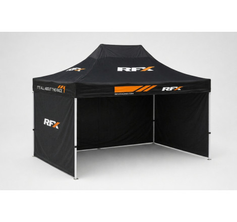 Tonnelle de paddock RFX Home Track 4,5 x 3 m avec 3 cloisons amovibles