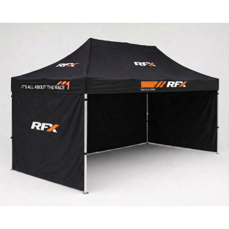 Tonnelle de paddock RFX Home Track 4,5 x 3 m avec 3 cloisons amovibles