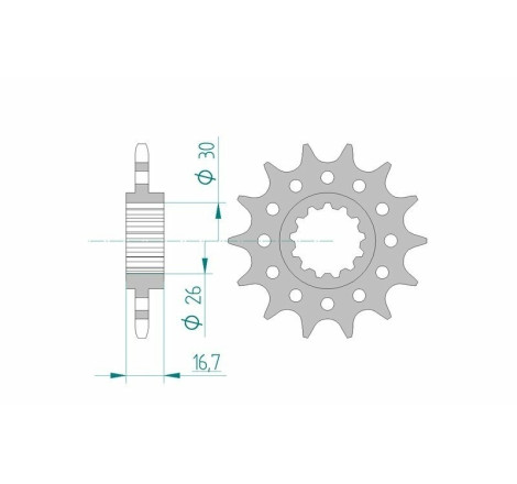 Kit chaîne AFAM 520 XHR4 - 16/40-104 - Couronne alu standard