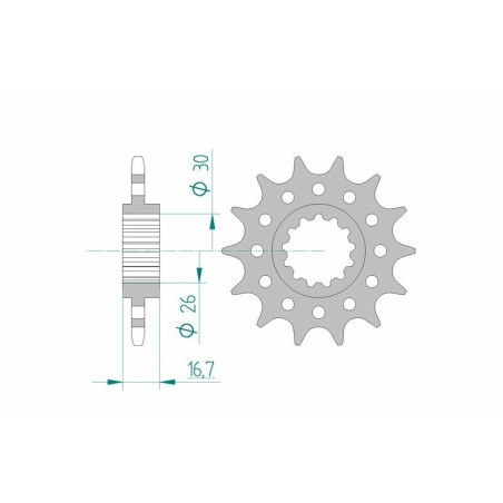 Kit chaîne AFAM 520 XHR4 - 16/40-104 - Couronne alu standard