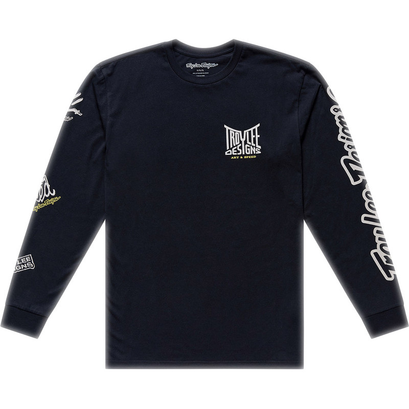 T-Shirt TROY LEE DESIGNS Long Sleeve Handlebar - noir