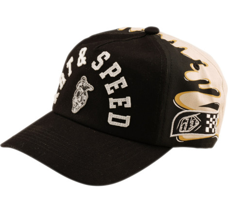 Casquette TROY LEE DESIGNS Curved Snapback Finish Line - noir/Pumice
