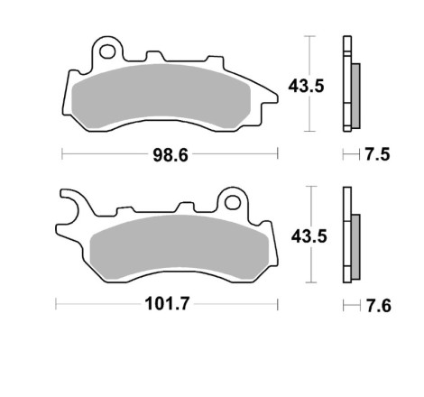Plaquettes de frein BREMBO Scooter métal fritté - 07118XS