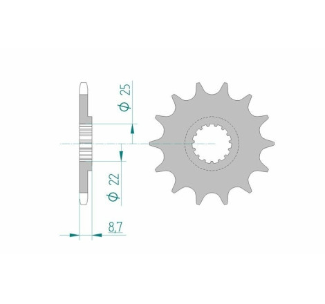 Kit chaîne AFAM 520 MXPRO - 13/51-118 - Couronne alu standard